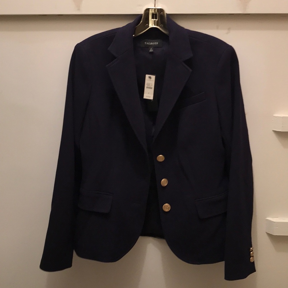 NWT Talbots Navy Blazer- size 6